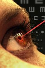 eye with laser